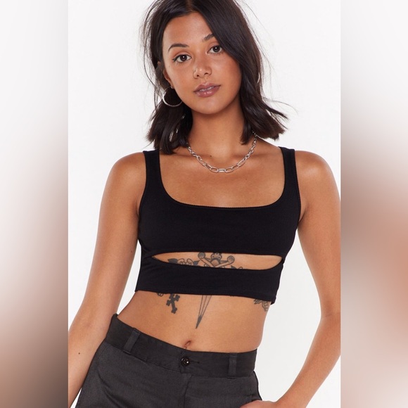 Nasty Gal Tops - Cut-Out For The Count Underboob Crop Top